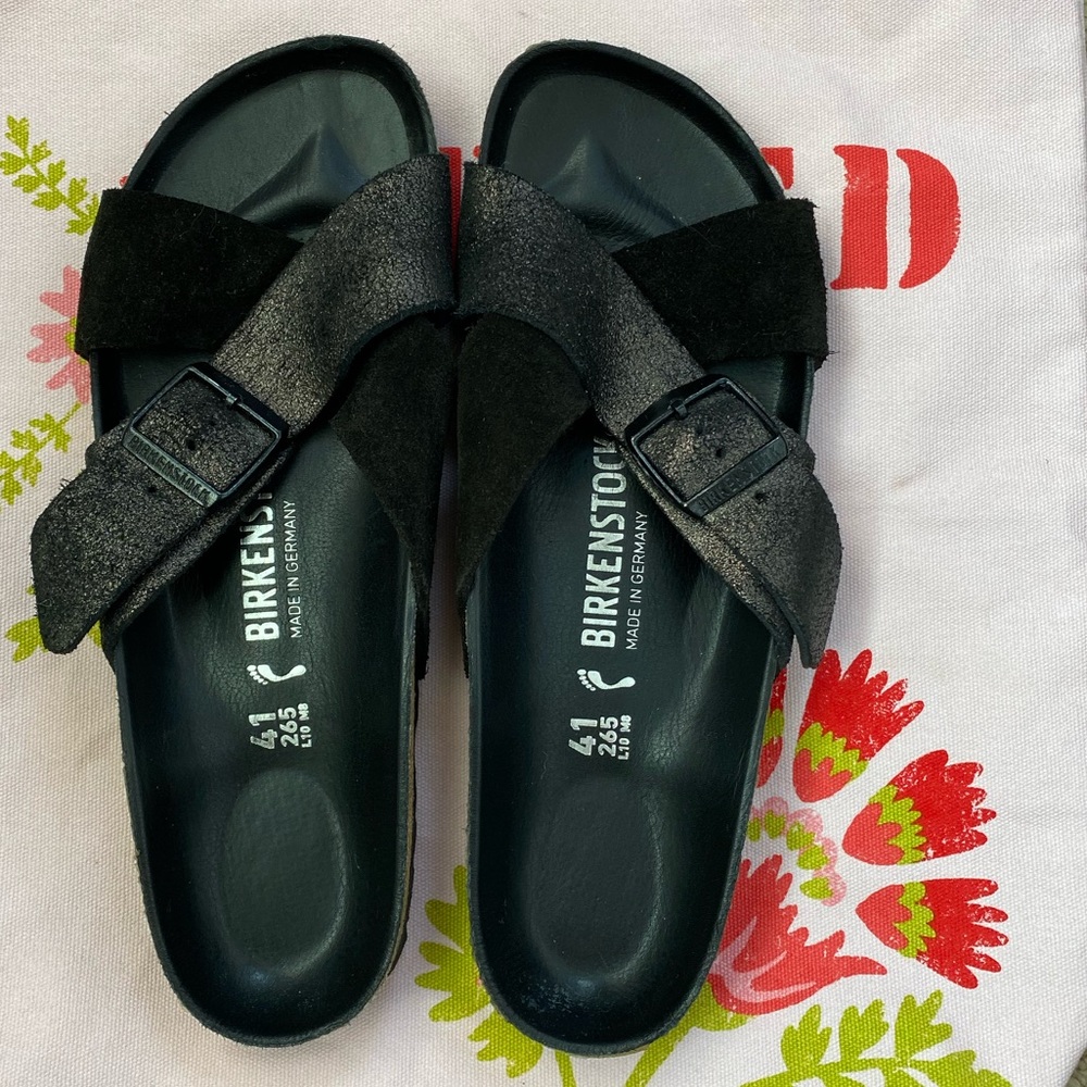 Birkenstock Siena metallic leather/suede Ladies 10 (EU 41)